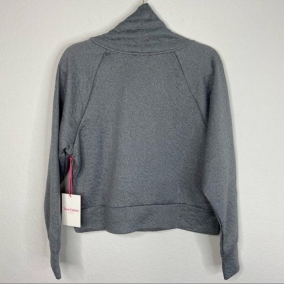 Juicy Couture Sport Cowl Neck Gray Sweater Size L NWT - Picture 2 of 8